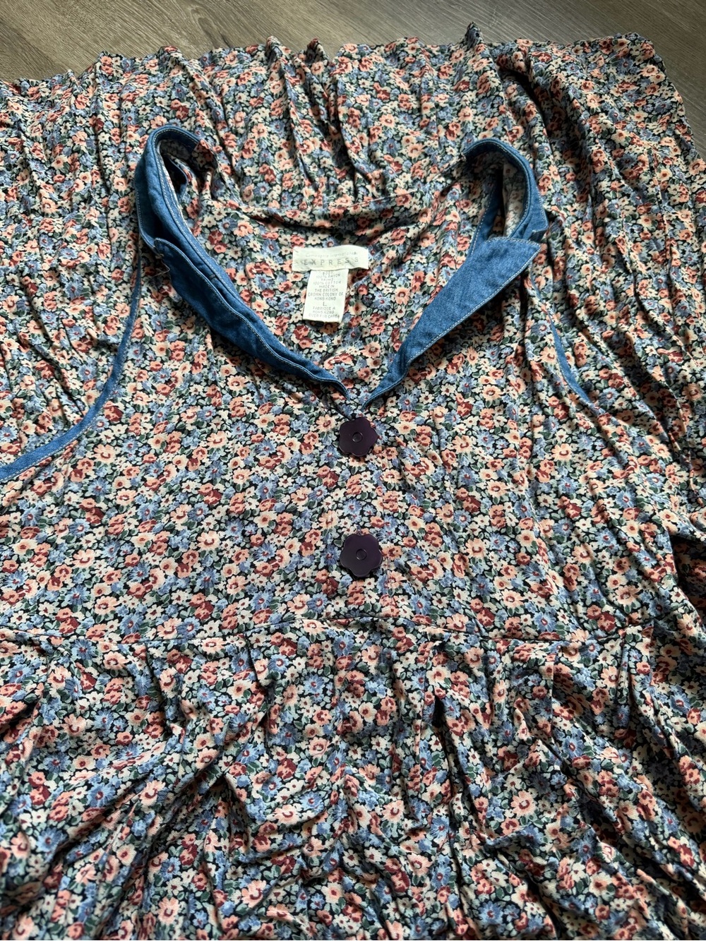 Vintage Express floral dress - Picture 1 of 11